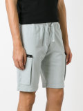 logo patch cargo shorts