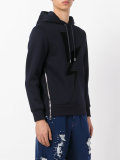 lightning print hooded sweatshirt
