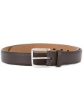 square buckle grained belt