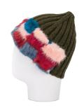 fur trim beanie 