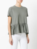 pleated hem T-shirt