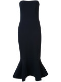 draped hem strapless dress