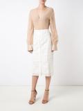 panelled midi skirt