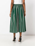 gathered striped skirt