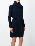 turtleneck belted dress