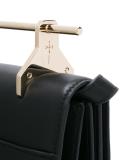 metallic handle shoulder bag