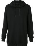 twirled neck hoodie