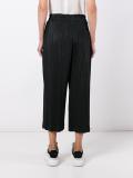 pleated tapered trousers