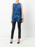 metallic fringed tank top