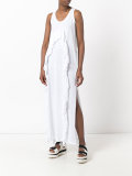 frill-detail maxi dress