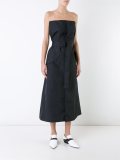 strapless buttoned dress