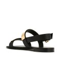 gold-tone plaque sandals 