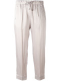 drawstring cropped pants 