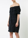 off-shoulder ruched dress