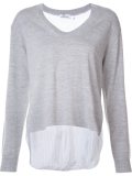 contrast back sweater