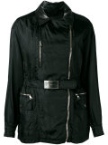 leather collar jacket