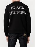 black thunder print sweatshirt