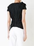 draped shortsleeved blouse