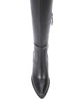 studded sole thigh-length boots