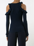 cut-out ruffle jumper 