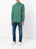 embroidered logo button-down shirt