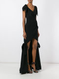 tie detailed gown