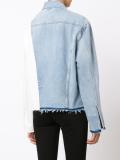 colour block denim jacket