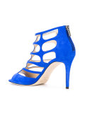 strappy peep-toe pumps