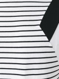 geometric detail striped T-shirt