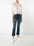 frayed cropped bootcut jeans