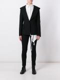 hooded blazer