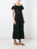ruffled off shoulder dress