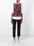 bird print blouse