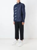 条纹细节牛仔衬衫