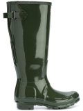 buckled knee length boots