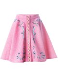 printed mini full skirt