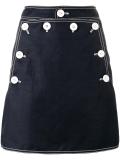 button mini skirt