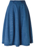 A-line denim skirt