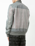 mesh sleeve bomber jacket 