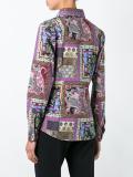 patchwork print shirt