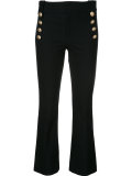 buttoned high-waisted trousers