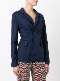 crinkled effect double breasted blazer