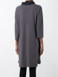 contrast cowl neck dress