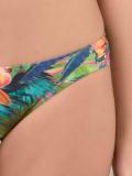 floral side ruched bikini bottom