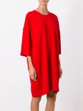 three-quarter sleeve shift dress 