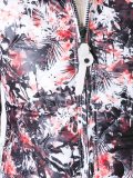 palm print hooded puffer jacket
