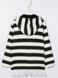 striped knit hoodie