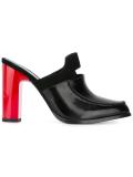 contrast heel mules
