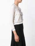 embroidered petal cardigan