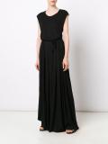 tie waist draped maxi dress
